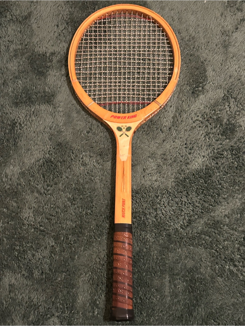 Vintage Power King Match Point Wooden Tennis Racket